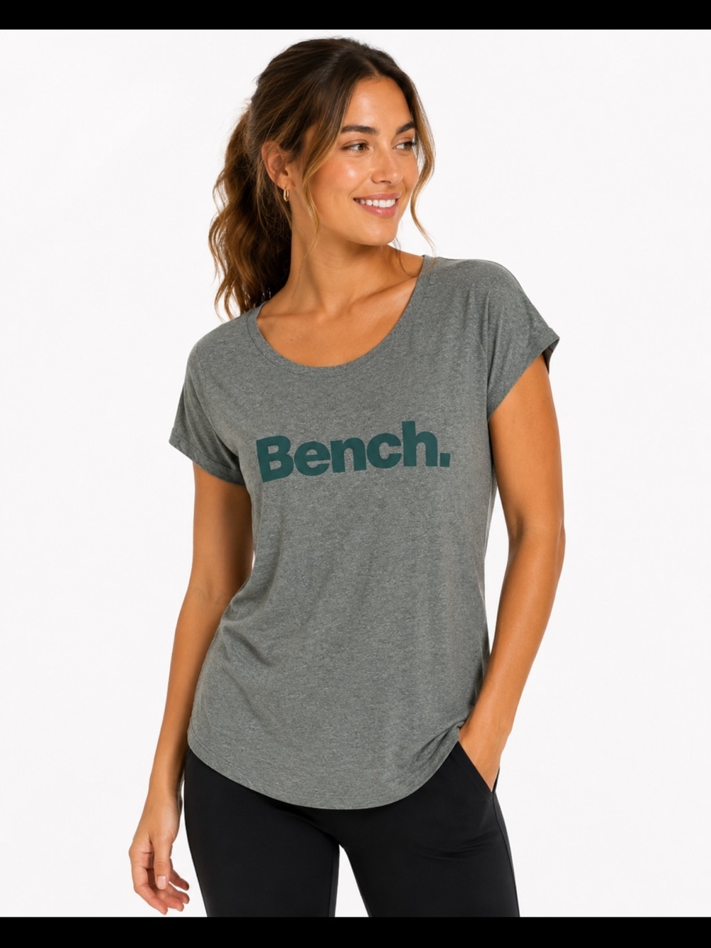 Bench Teal Heather Logo Tee